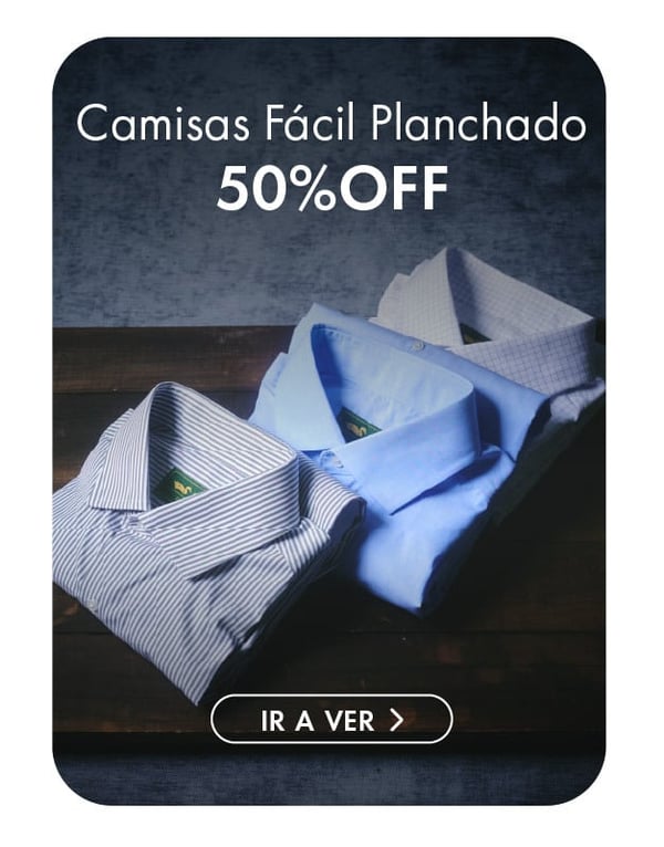 camisas fácil planchado 50% off
